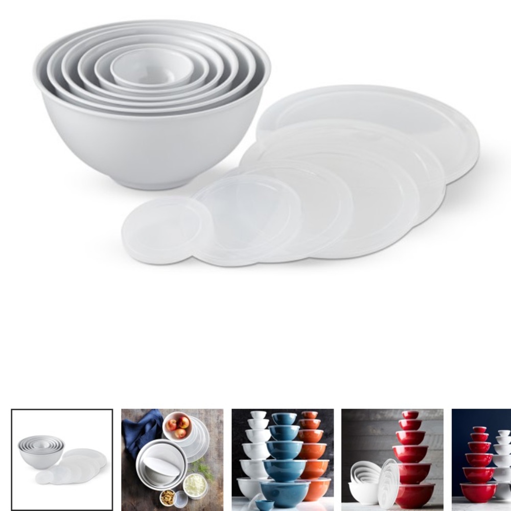 Set of 6 Melamine Mixing Bowls